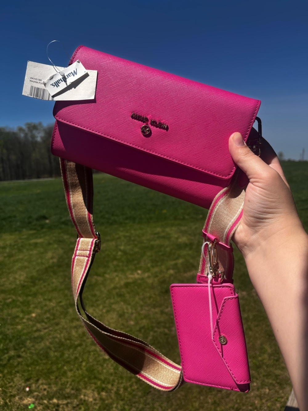 NWT Pink Anne Klein Crossbody Bag With Card Wallet Pink 💖